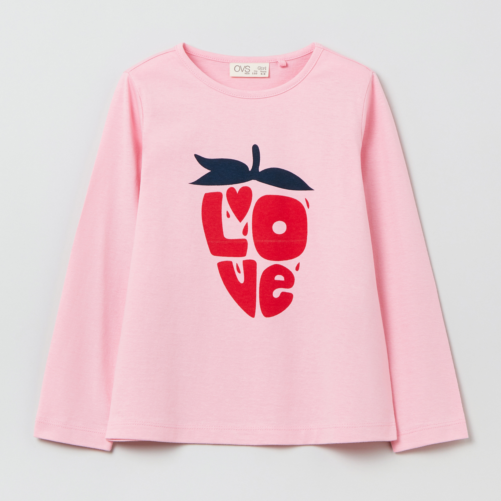 

Футболка с длинными рукавами OVS 1299065-261 104 см Pink