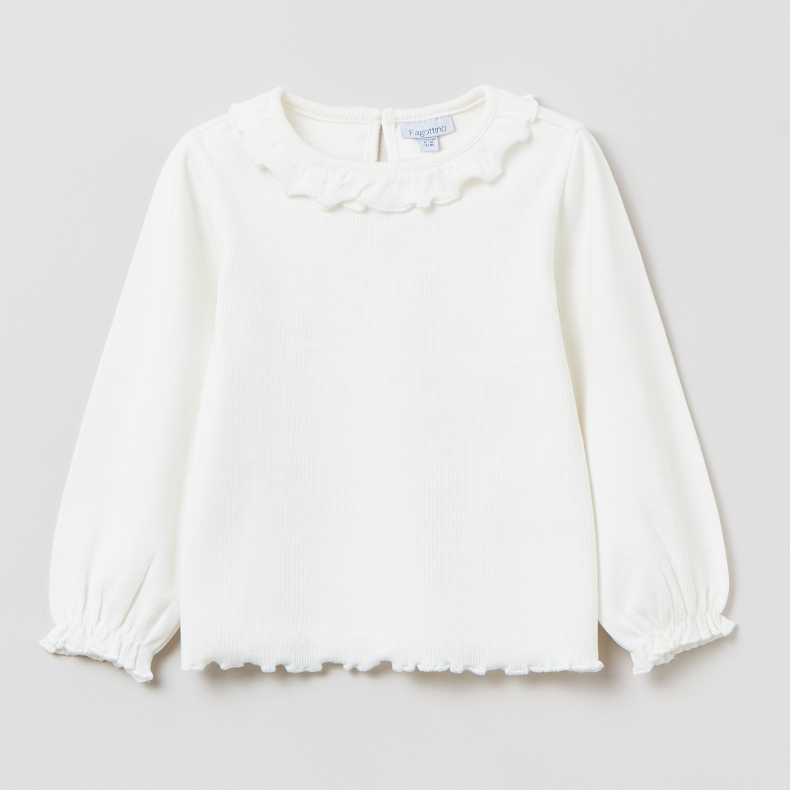 

Футболка с длинными рукавами OVS 1332392-13 80 см White