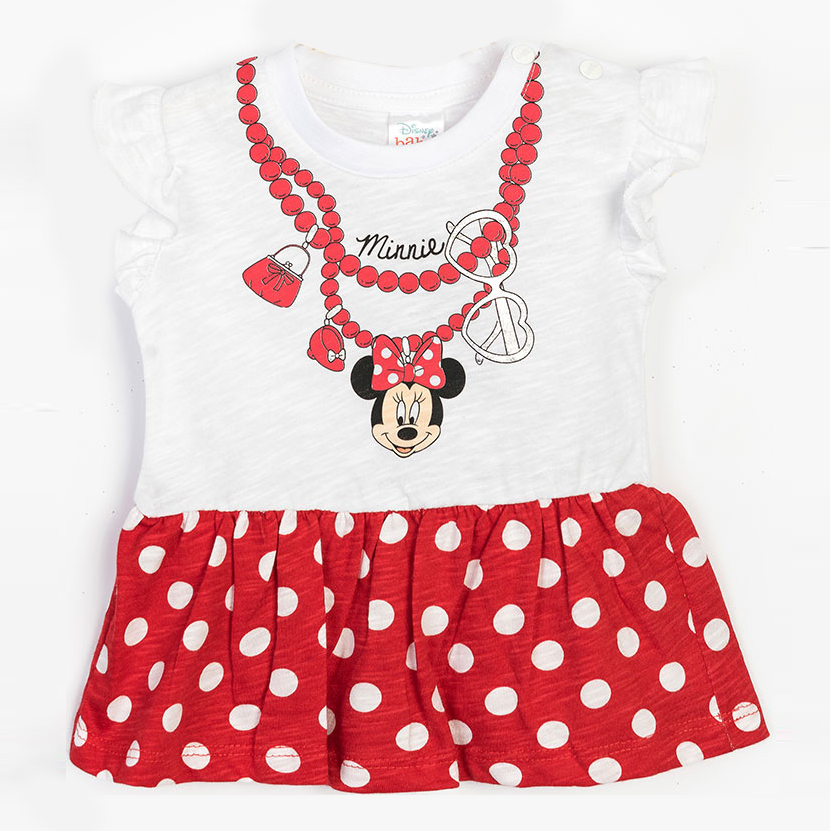 Акція на Платье Disney Minnie Mouse MN15545 74-80 см Белое с красным (8691109789877) від Rozetka UA