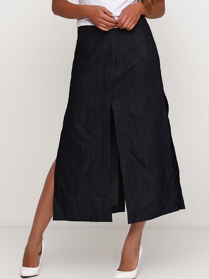 

Юбка H&M 25-0651_01 34 Темно-синяя с синим