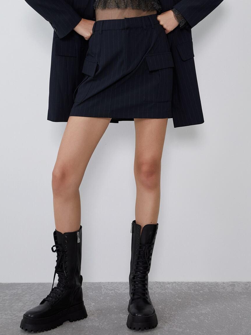 

Юбка Zara XAZ245073CQCZ  Темно-синяя, Юбка Zara XAZ245073CQCZ S Темно-синяя