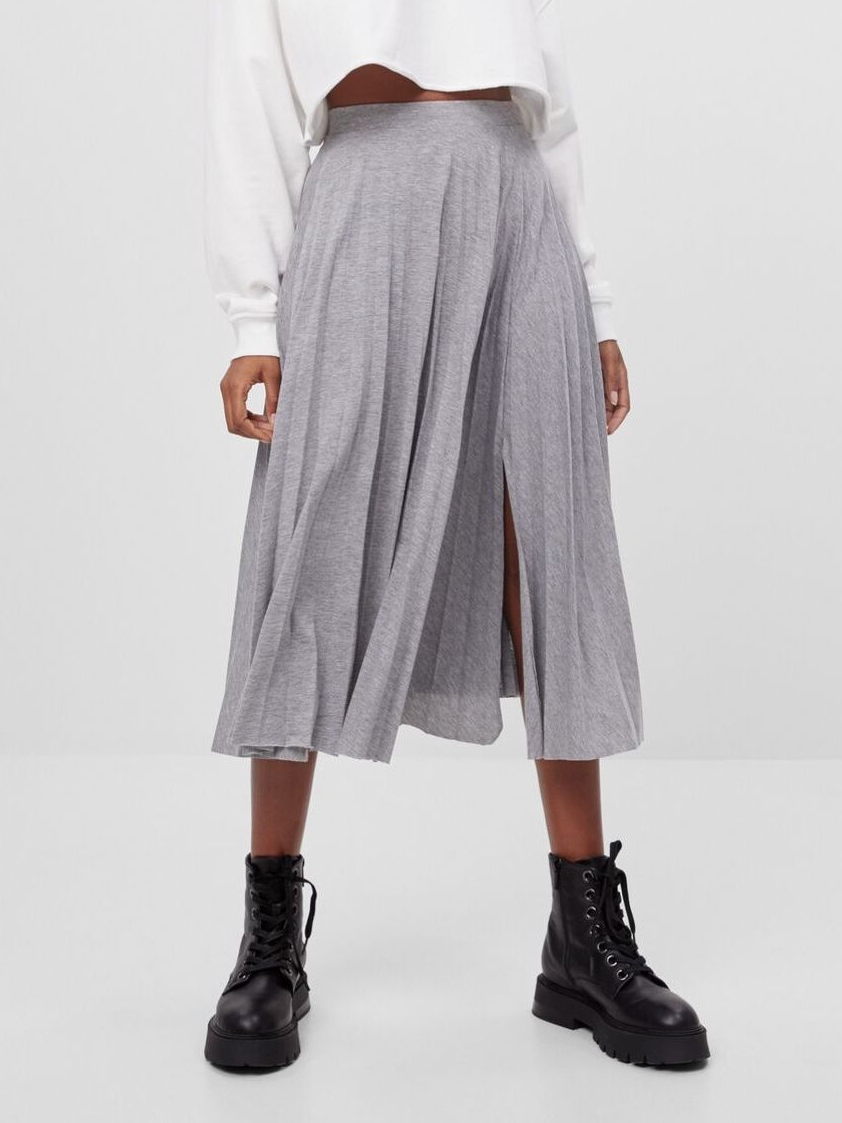 

Юбка Bershka 5682/326/812 M Светло-серая