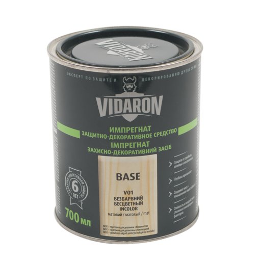 

Защитно-декоративное средство импрегнат Vidaron V01 бесцветный 0.7 л (10515750)