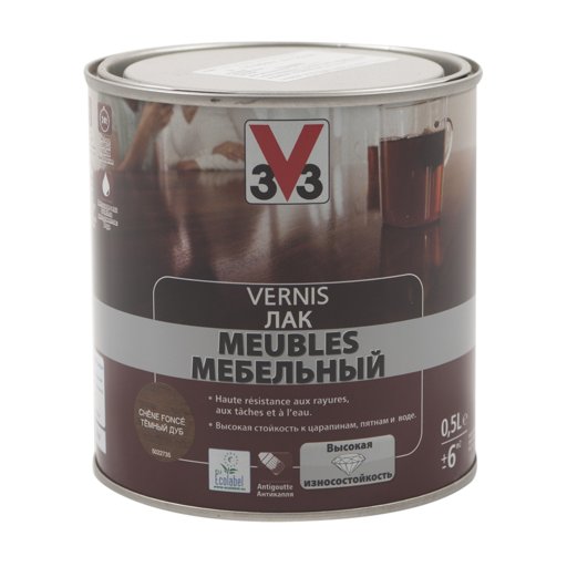 

Лак для мебели V33 Дуб Темный 0,5 л (11330935)