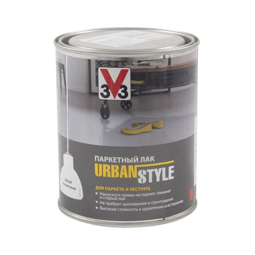 

Лак для паркета V33 Urban Style белый 0,75 л (11764690)