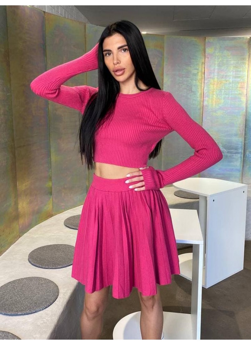 

Костюм тёплый Bala юбка с кофтой Modern Boutique малиновый, M КО9028