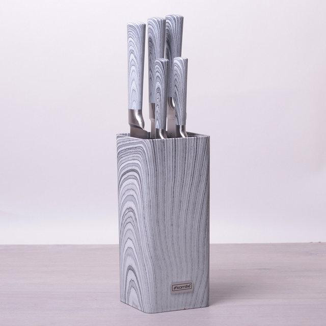 

Набор кухонных ножей на подставке 6 пр Kamille KM-5041