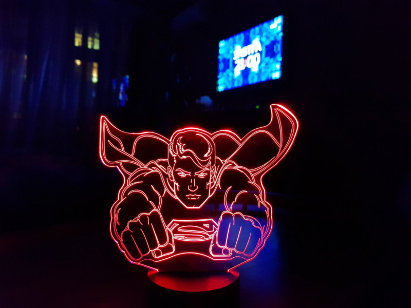 

Детский ночник для мальчика "Супермен" 3DTOYSLAMP