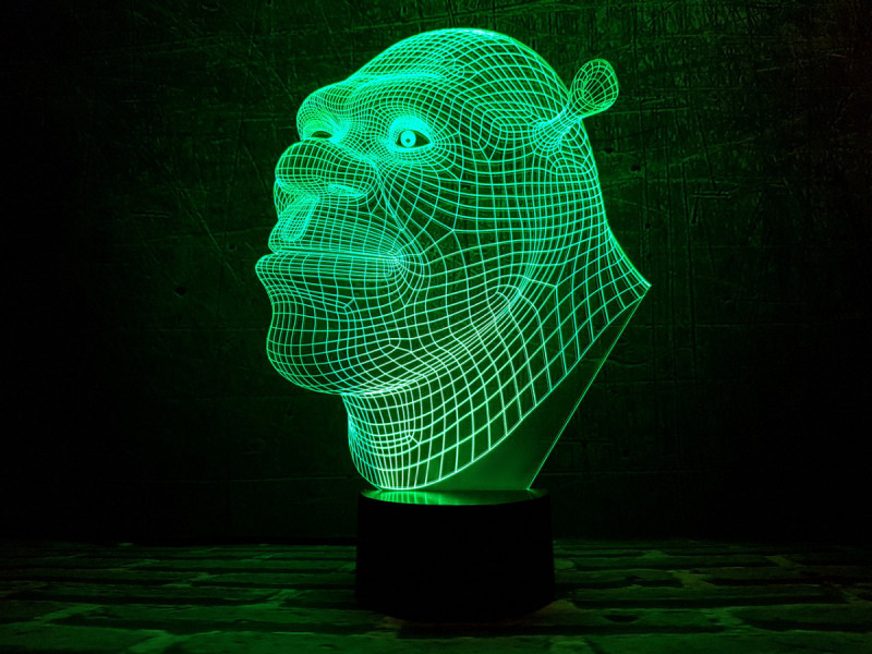 

Сменная пластина для 3D светильников "Шрек" 3DTOYSLAMP