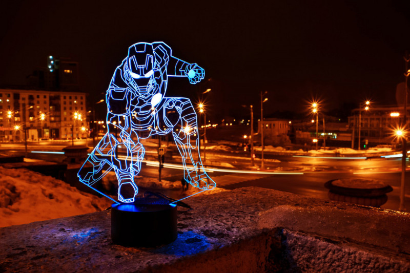 

Детский ночник для мальчика "Железный человек 4" 3DTOYSLAMP