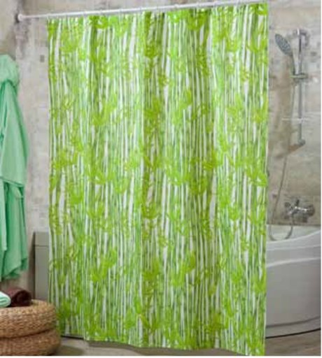 

Шторка для душа Miranda Bamboos 180х200 см зелёная (11847983)
