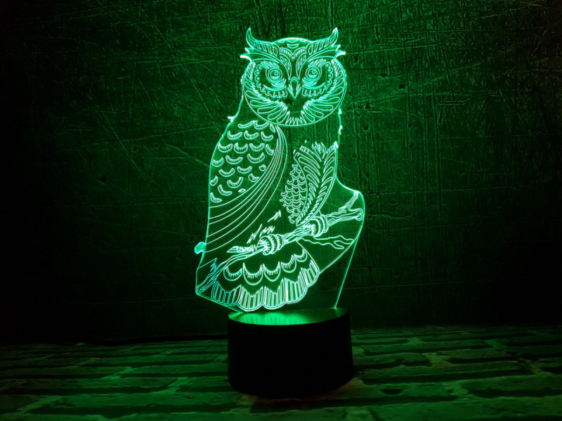 

3d светильник "Сова 3" 3DTOYSLAMP