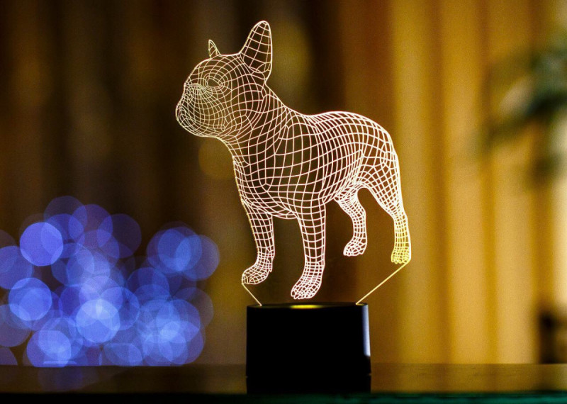 

3D светильник "Французский бульдог" 3DTOYSLAMP