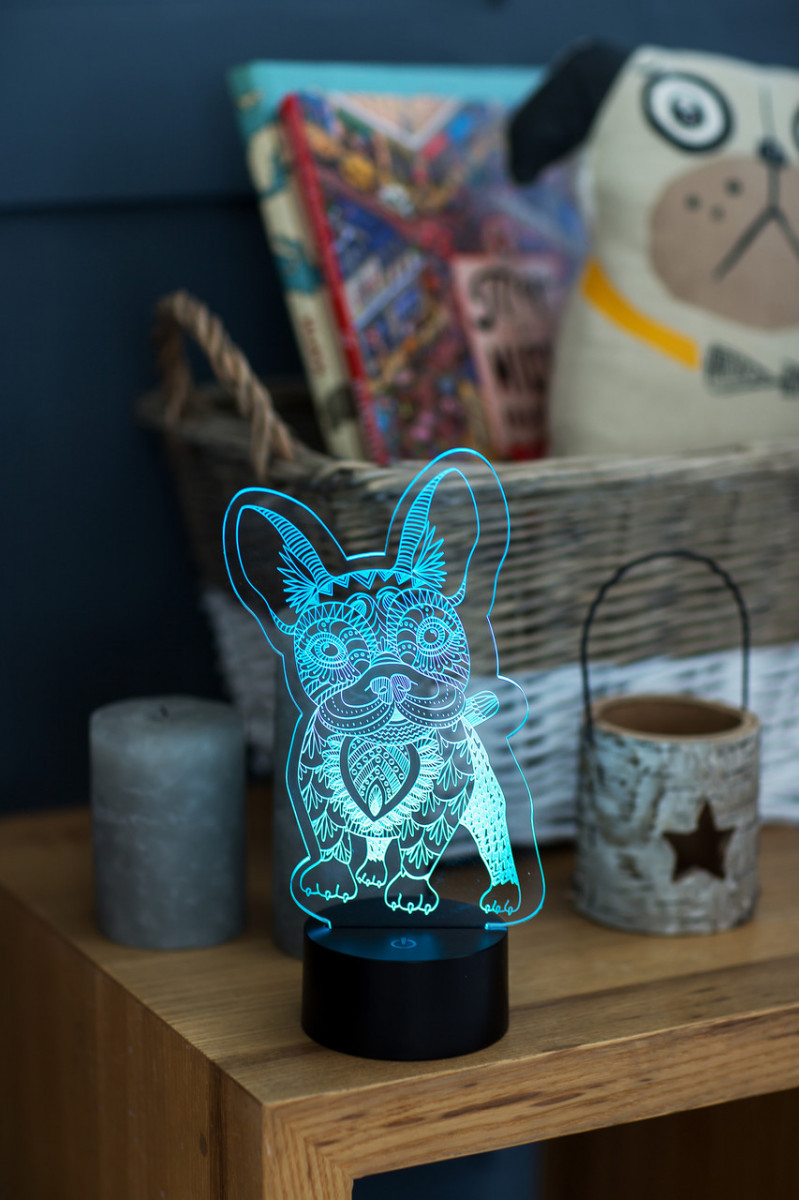 

Детский ночник - светильник "Бульдог 2" 3DTOYSLAMP