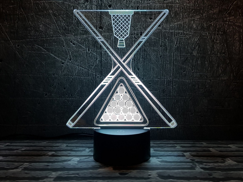 

3D светильник "Бильярд 2" 3DTOYSLAMP