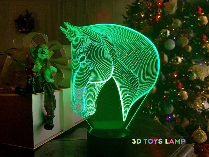 

3d светильник "Лошадка 3" 3DTOYSLAMP