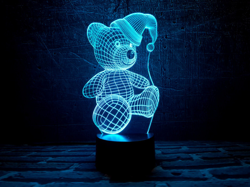 

3D светильник "Мишка (новогодний)" 3DTOYSLAMP