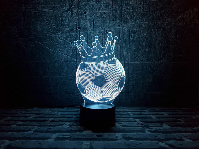 

Сменная пластина для 3D светильников "Футбольный мяч с короной" 3DTOYSLAMP