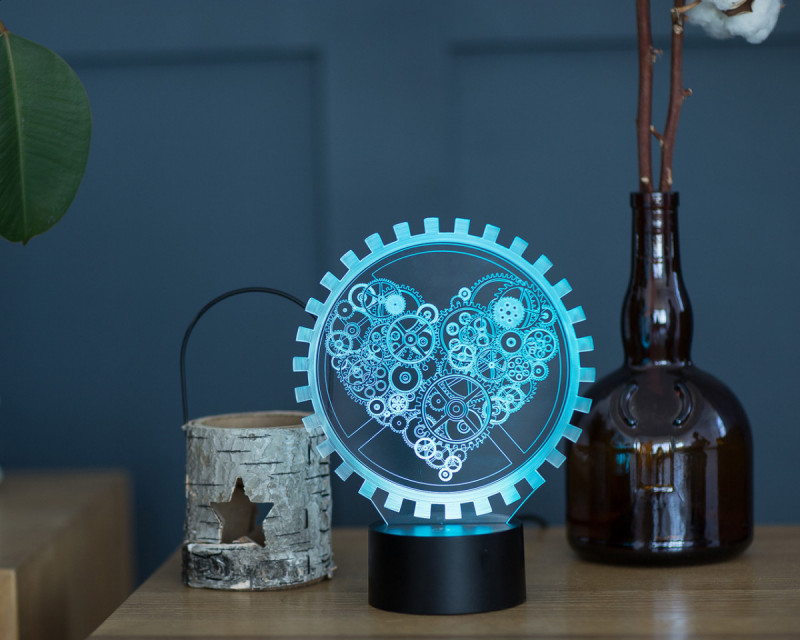 

Детский ночник - светильник "Механическое сердце" 3DTOYSLAMP