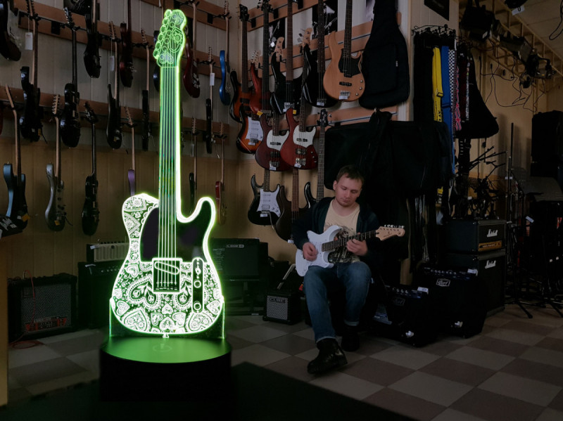 

Детский ночник - светильник "Гитара 2" 3DTOYSLAMP