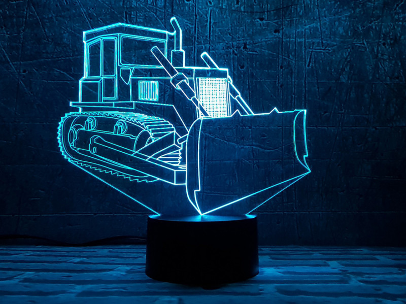 

Детский ночник-светильник "Бульдозер" 3DTOYSLAMP