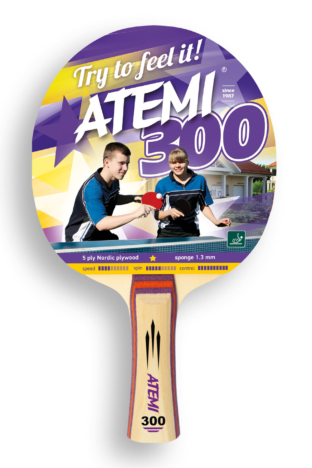 

Ракетка для настольного тенниса ATEMI 300 С коническая (00000062)