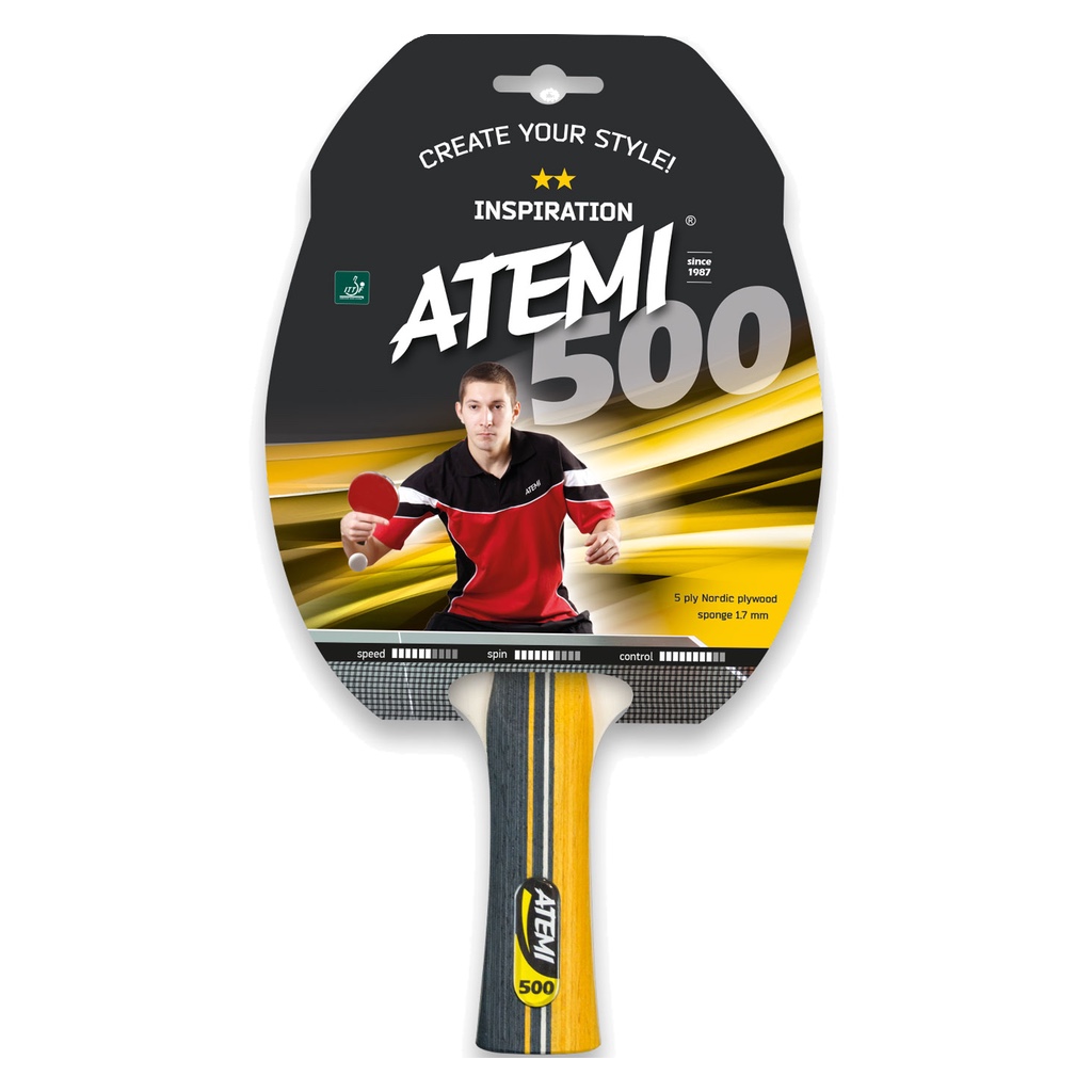 

Ракетка для настольного тенниса ATEMI 500 С Inspiration коническая (00000215)