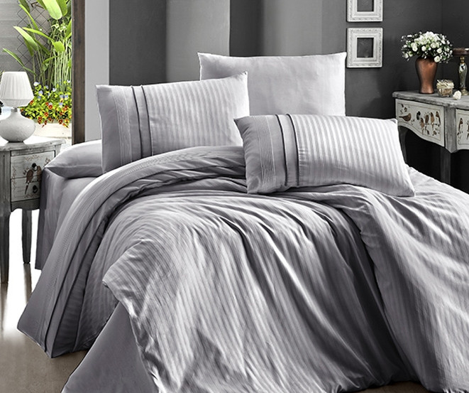 

Постельное белье First Choice DLX-S21 Stripe Style gri евро m015744