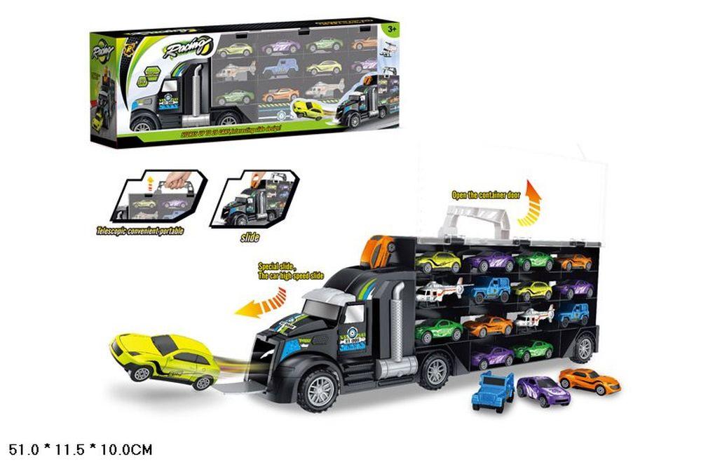 

Трейлер с машинками Star Toys Factor Co (P858-A) Черный