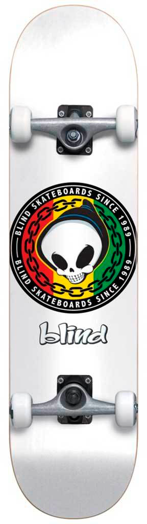 

Скейт Комплит BLIND RASTA REAPER FP White 8.125 SP21