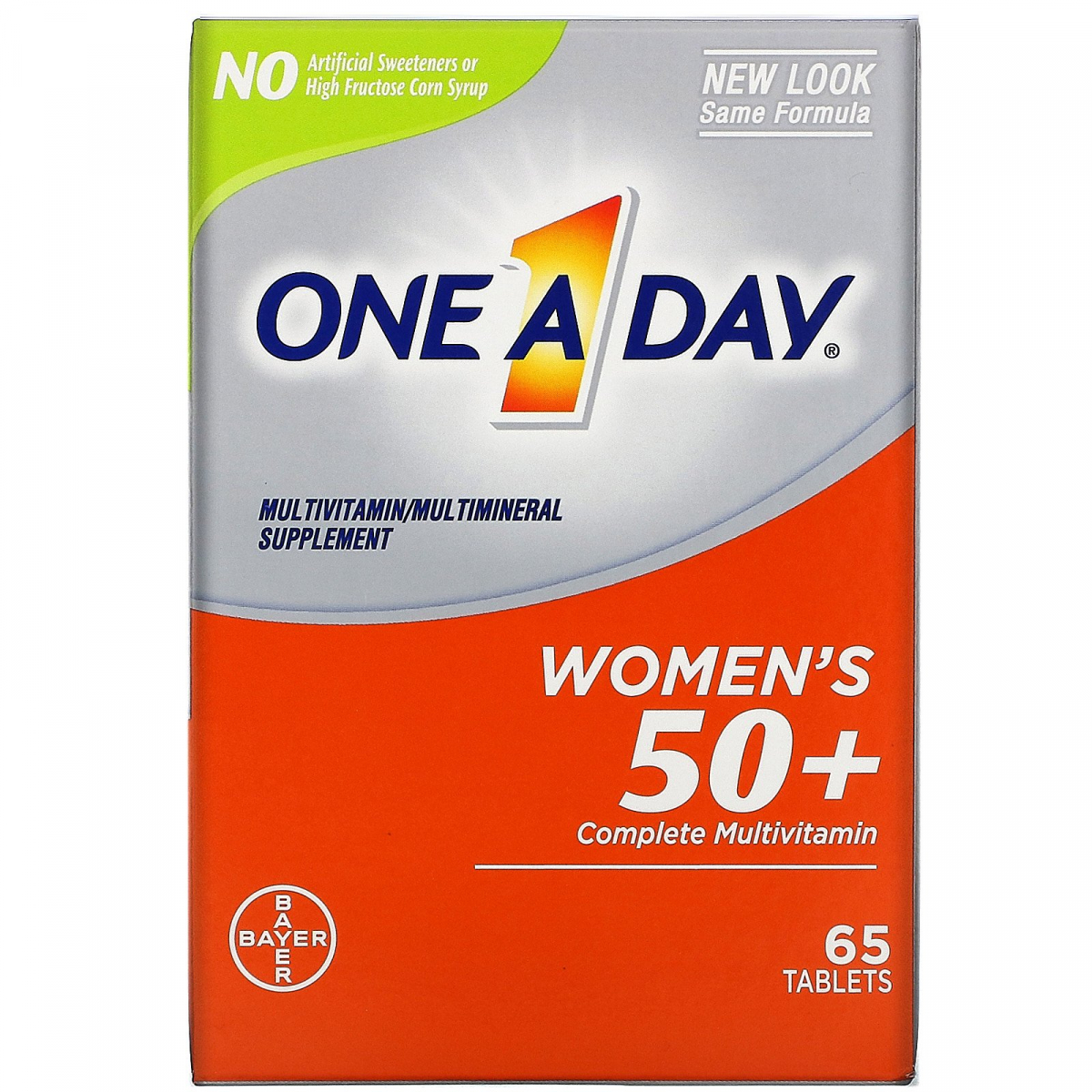 

Мультивитамины для женщин старше 50 лет, Women’s 50+ Complete Multivitamin, One-A-Day, 65 таблеток