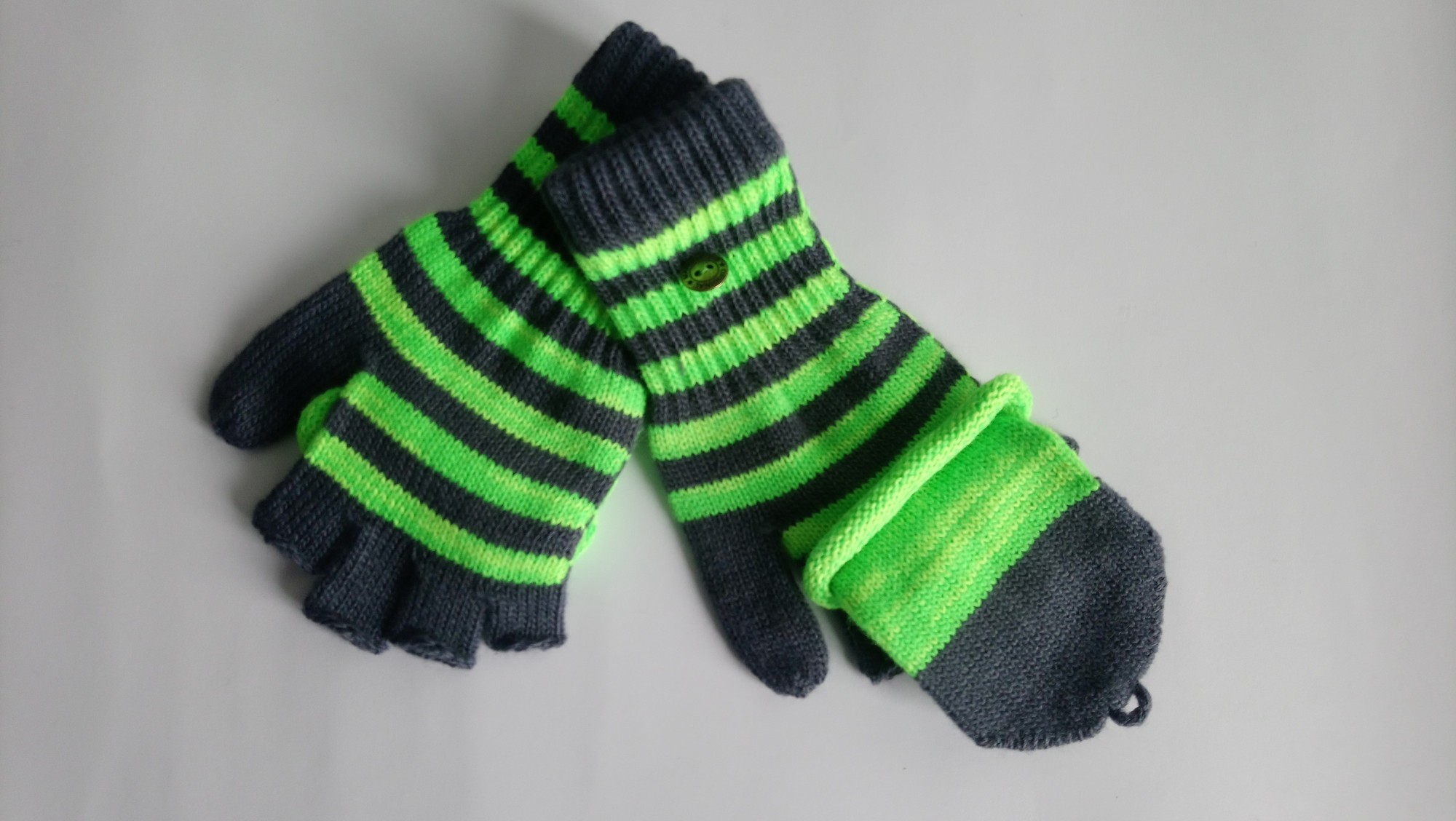 

Рукавички дитячі 2в1 MARGOT BIS (VARIETY/сіро-зелені) (8-12 років)