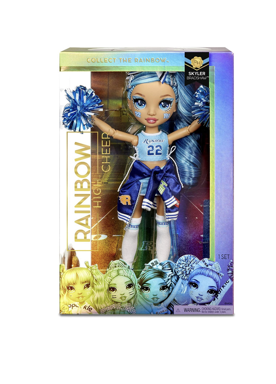 

Кукла Rainbow High Скайлер Брэдшоу Cheer Skyler Bradshaw – Blue Cheerleader Fashion Doll with Pom Poms