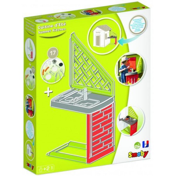 

Детская летняя кухня Smoby с аксессуарами для дома