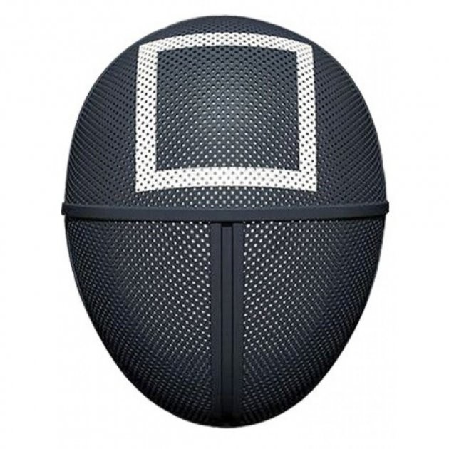 

Маска в стиле культого сериала Игра в кальмара (Squid Game) рисунок квадрат