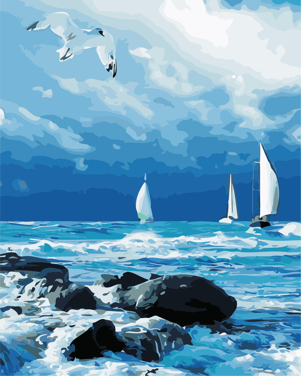 

Картина за номерами "Морський пейзаж" ArtStory 50х40 см Разноцветный 000169169