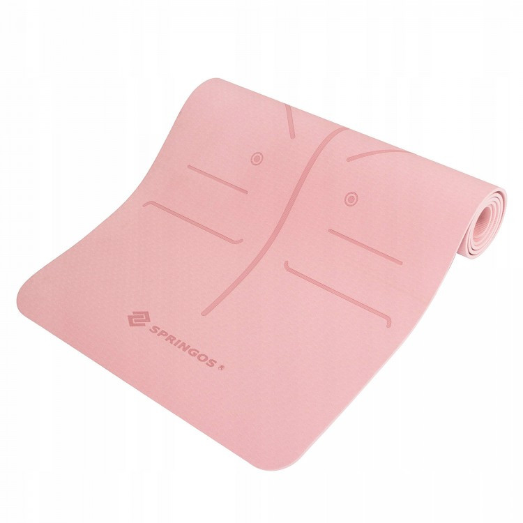 

Коврик для йоги и фитнеса Springos TPE 6 мм Pink ( YG0018 )
