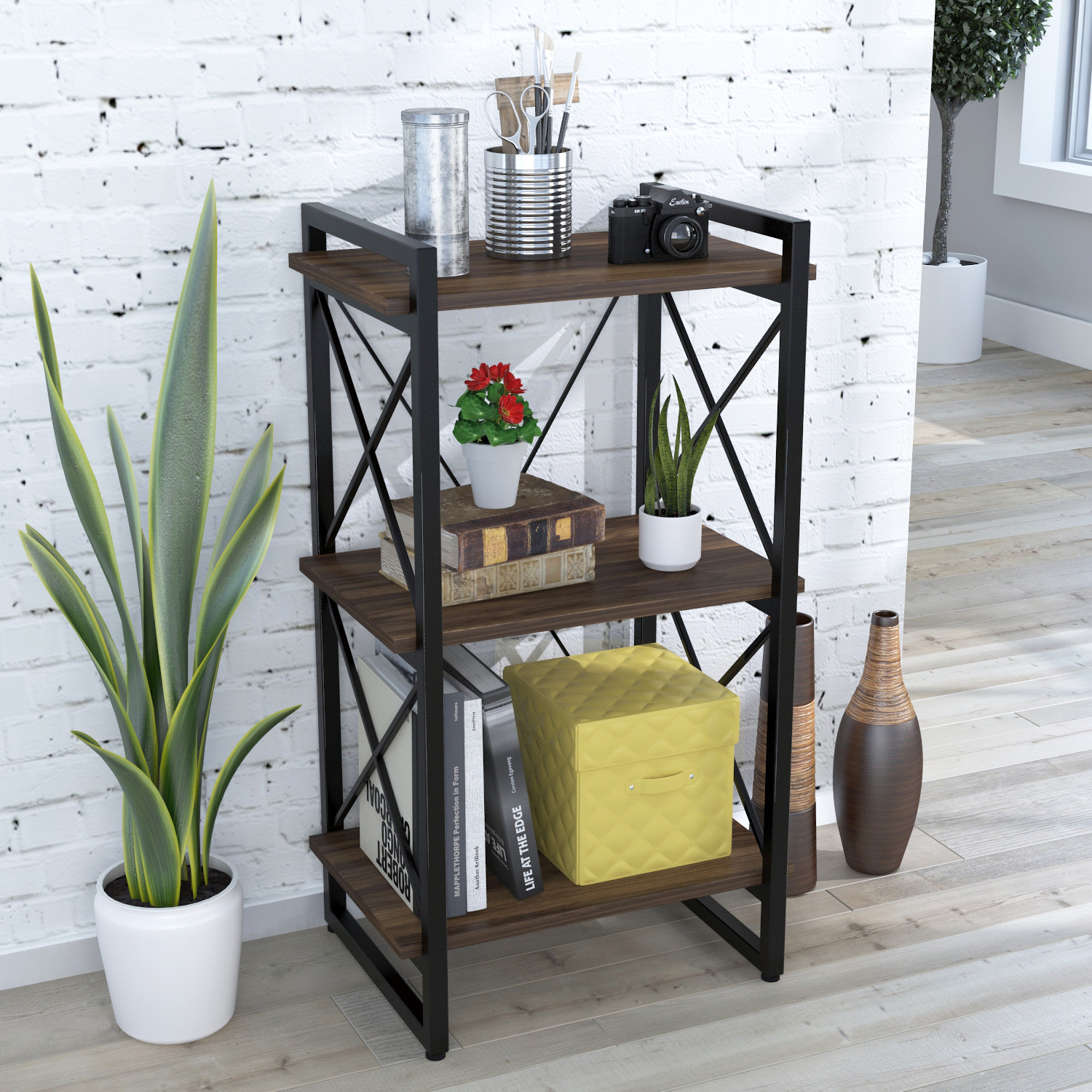 

Стеллаж Скиф-3-550 Loft Design Орех Модена
