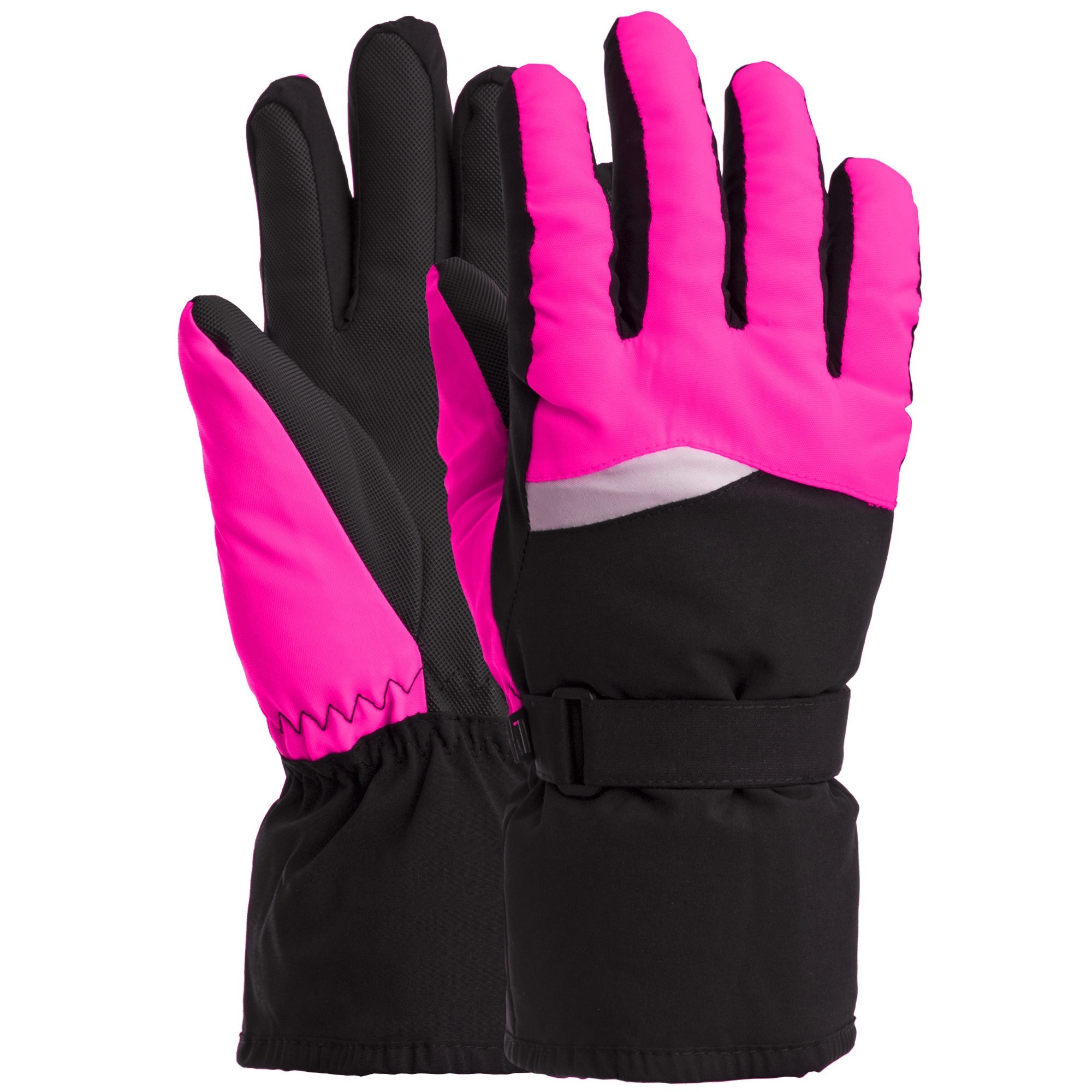 

Женские горнолыжные перчатки теплые зимние спортивные лыжные флисовые полиэстер SKI WEAR 89 розовые L-XL