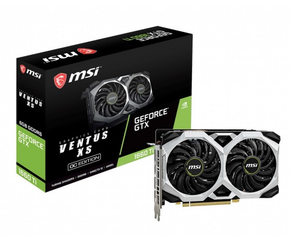 

Видеокарта MSI GeForce GTX 1660 Ti VENTUS XS 6G OC