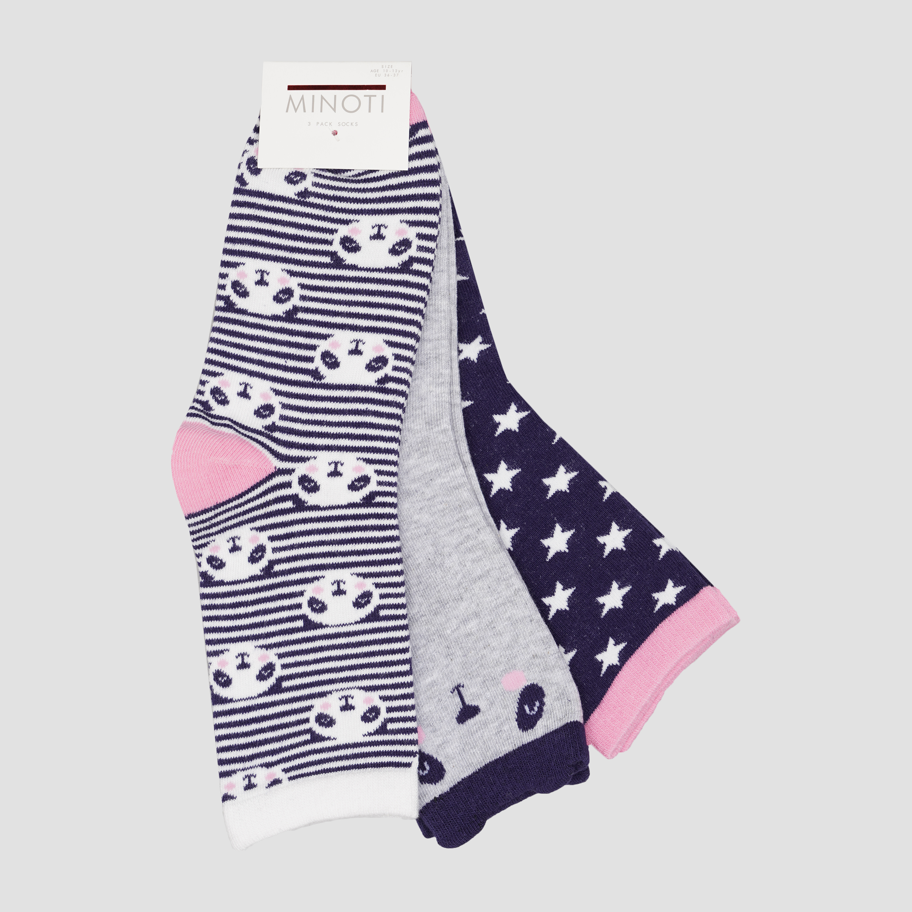

Набор носков Minoti Kg Sock 32 35259TEN 36-37 3 пары Разноцветный