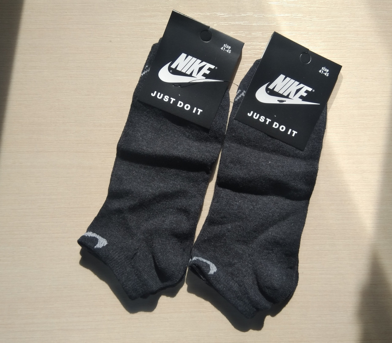 

Мужские носки низкие Nike хлопок  темно-серый, Мужские носки низкие Nike хлопок 41-45 темно-серый