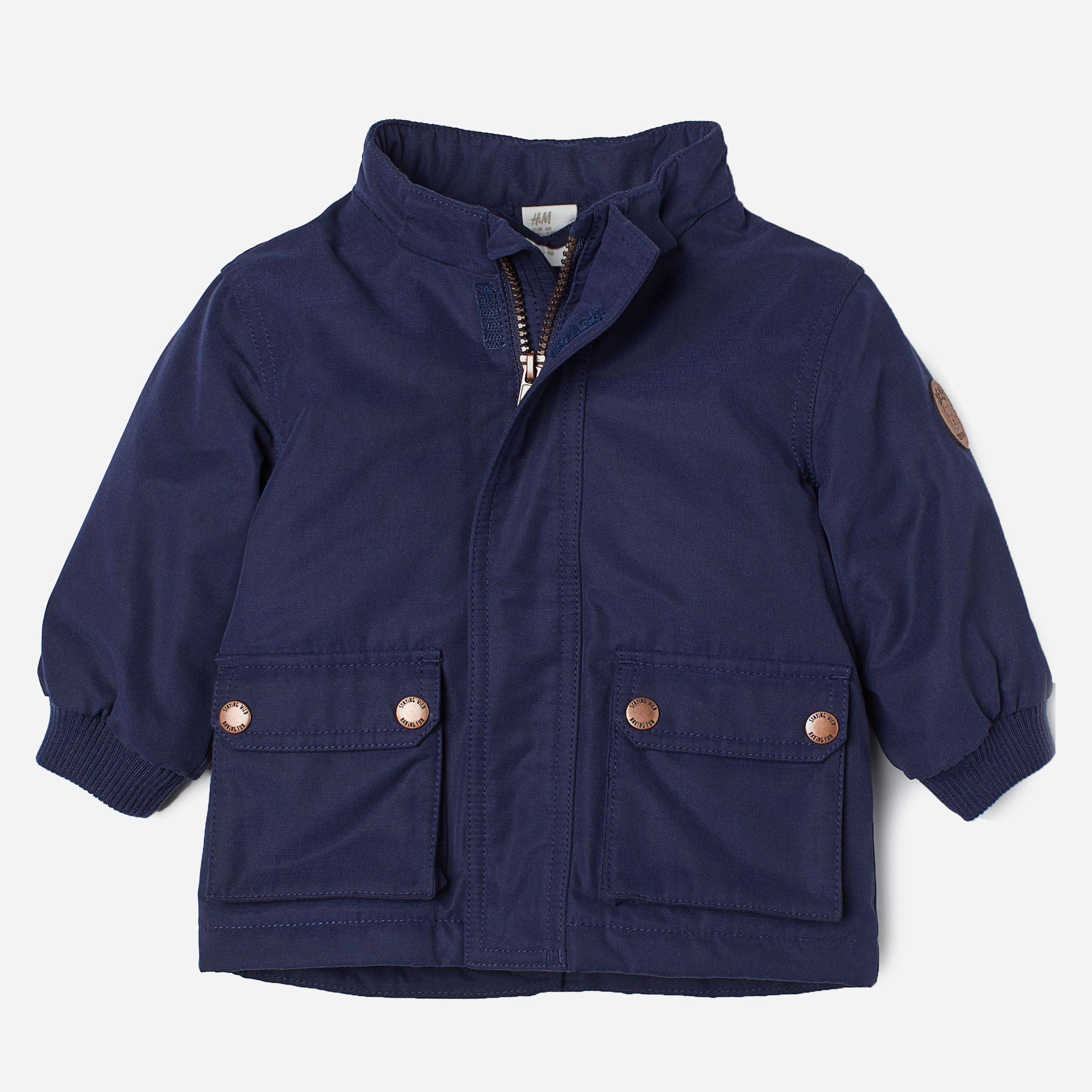 

Демисезонная куртка H&M 0641071-8 74 см Темно-синяя