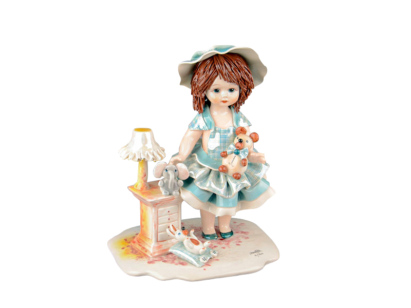 

Фигурка декоративная Elen Девочка с мишкой 280-045, 30см