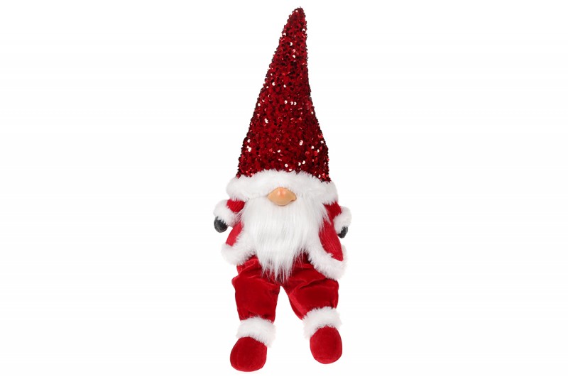 

Мягкая игрушка Bon Сидячий Гном, 64см, цвет - красный с белым в пайетках 877-095 (IR06279)