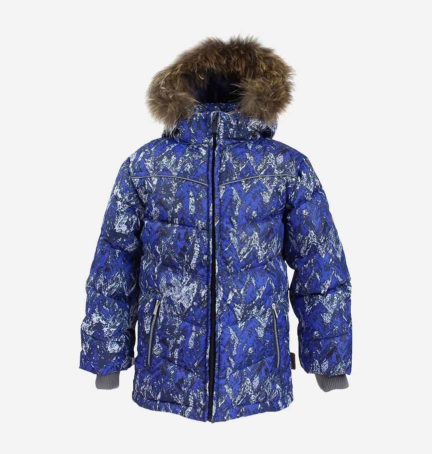 Акция на Дитяча зимова пухова куртка для хлопчика Huppa Moody 1 17470155-73235 110 см от Rozetka