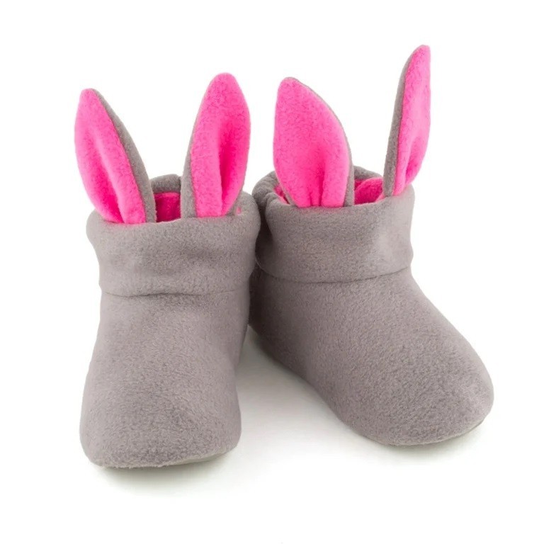 

Домашние тапочки с ушками Kotico "Зайки" серо розовые 38-39 (25,5см)