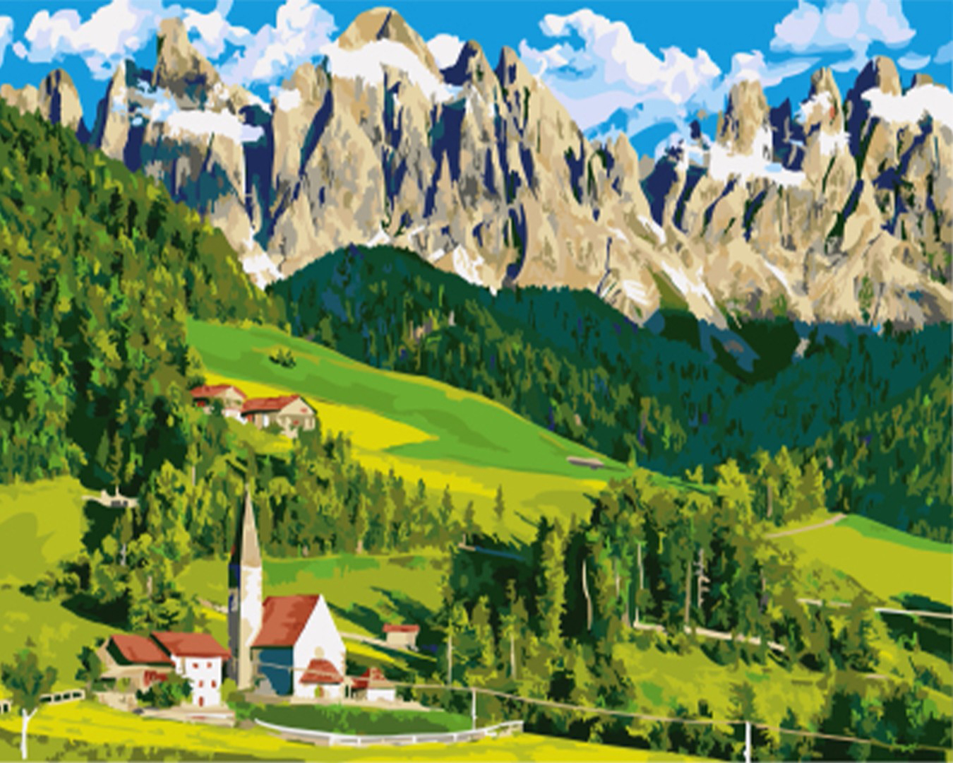 

Картина по номерам Brushme Дом в Альпах 40 x 50 (BS21692)