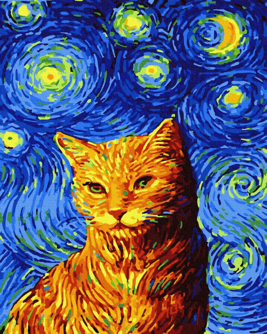 

Картина по номерам Brushme Кот в звездную ночь 40 x 50 (GX35619)