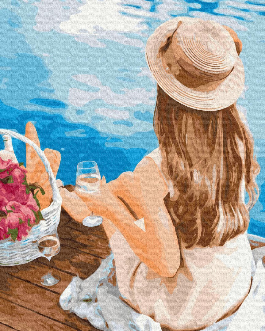 

Картина по номерам Brushme Мечтательница в шляпке 40 x 50 (GX37554)